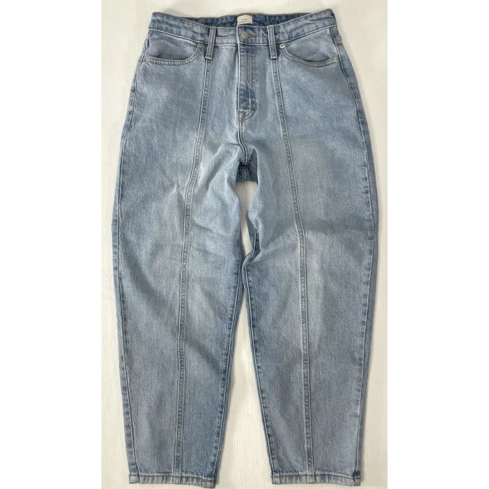 a new day barrel jeans blue denim cropped Women's Size 6 28R Soft Stretch FP - Picture 4 of 16